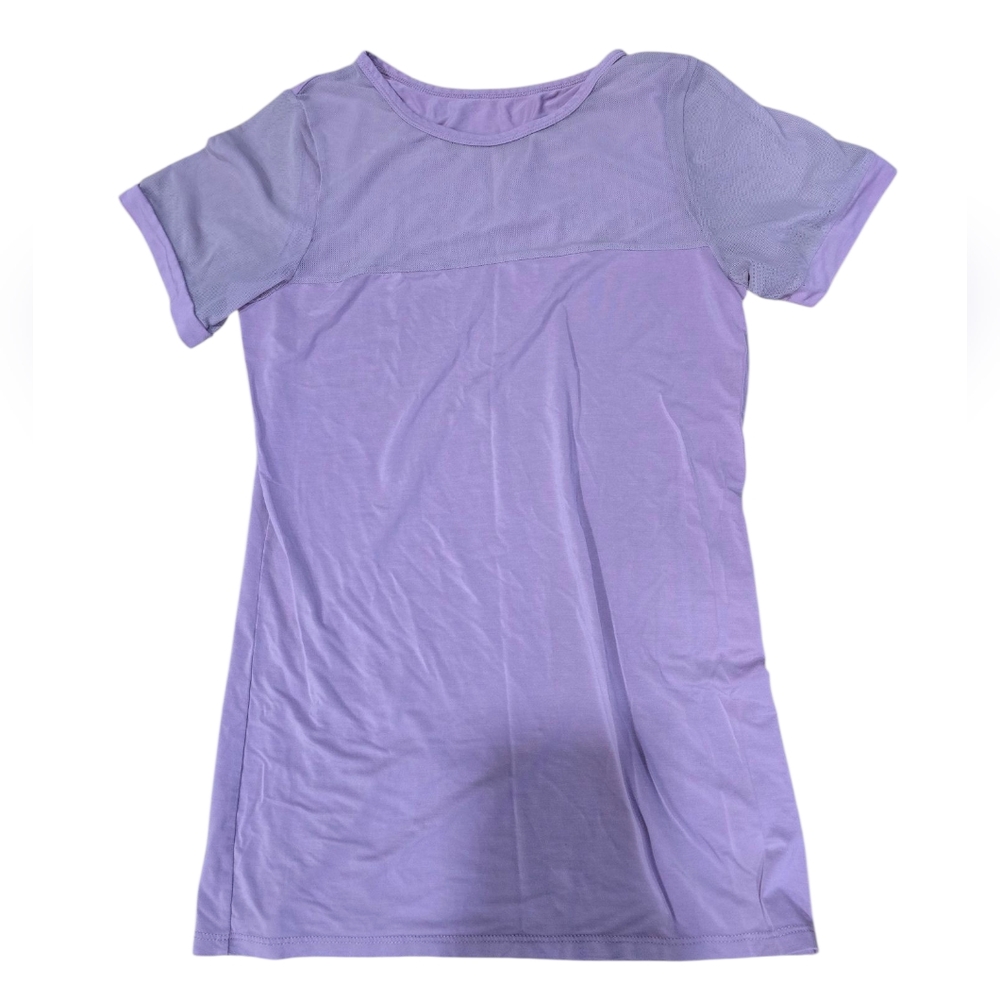 Alphalete Shirt Womens Small Purple Performance Tee‎ Active Running Yoga Mesh